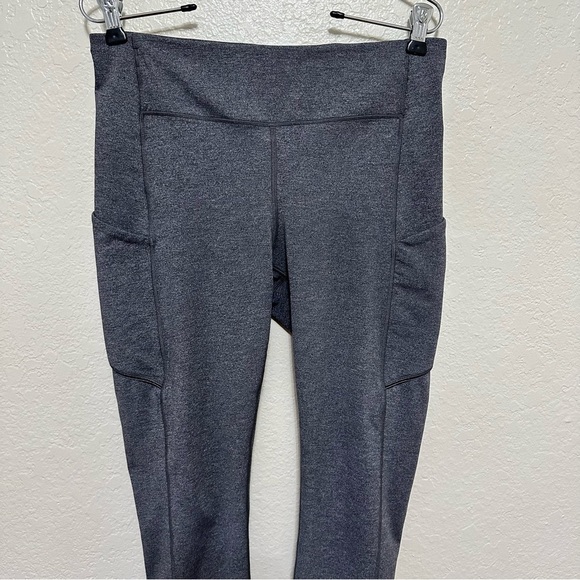 Lululemon Speed Up Crop (21") Heathered Black leggings size 8 - Picture 6 of 12